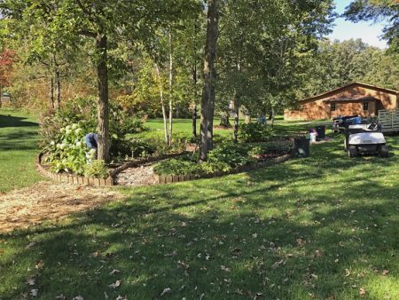Gardening at Half Moon Trail Resort - winterizing #1